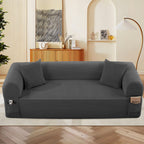 Spring Sofa with High-Quality Fabric, Pillows & Storage