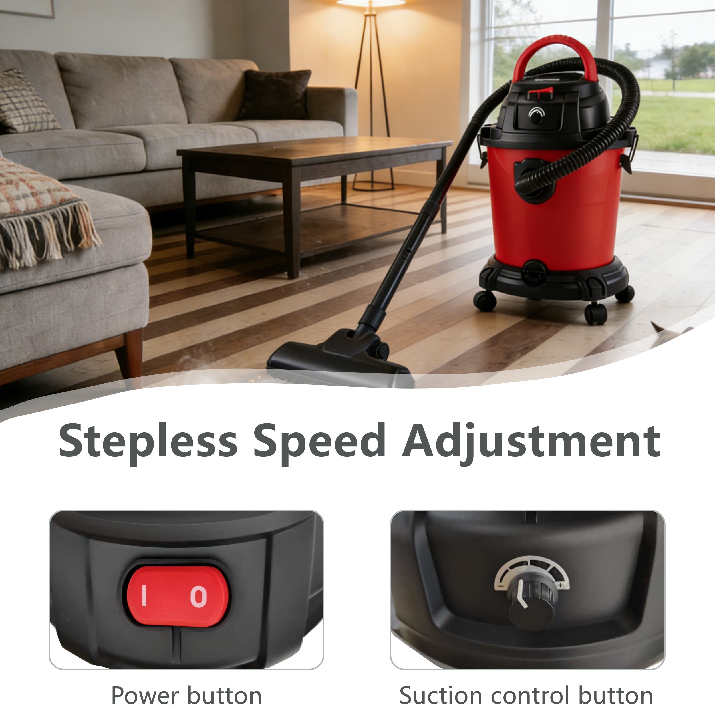5 Gallon Wet Dry Vacuum Cleaner with Blowing Function