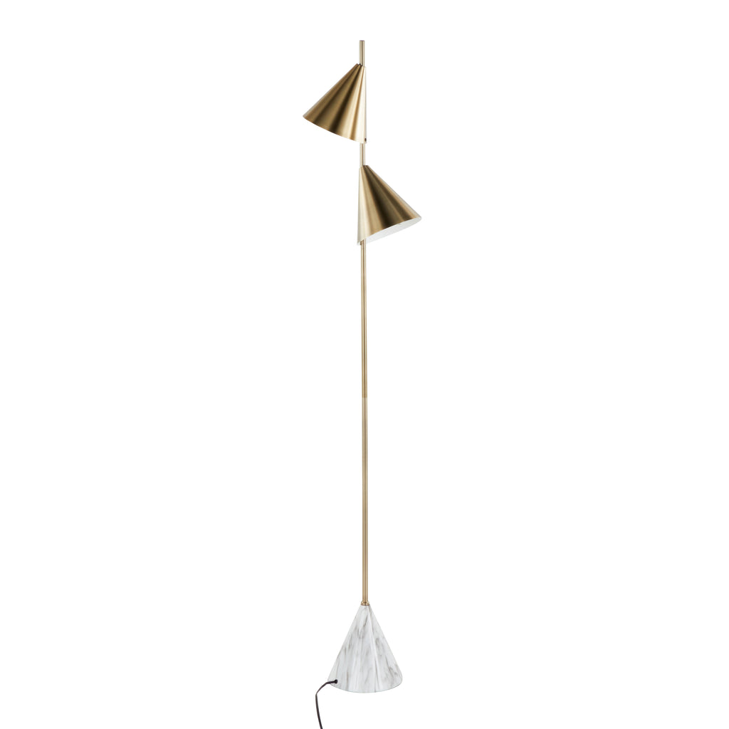 65" Metal Floor Lamp in Brushed