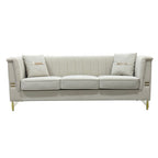 Modern Velvet Upholstered Sofa Set of 2