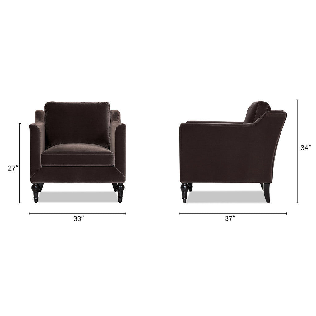Josephine 33" Upholstered Accent Chair - Deep