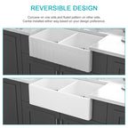 White Farmhouse Sink - 33 x 20 x 10 Inch