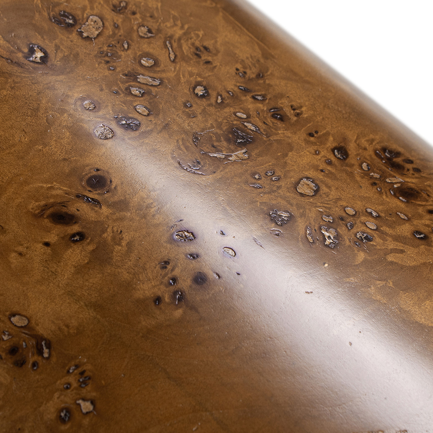 Nebula 22' Accent Pillar Side Table, Medium Brown Walnut Burl Wood