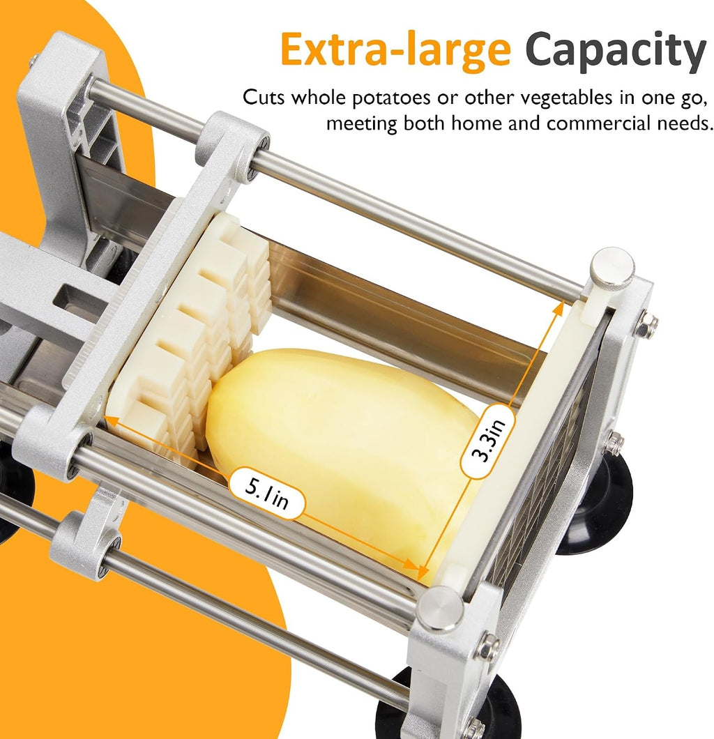 French Fry Cutter - Stainless Steel Potato Slicer