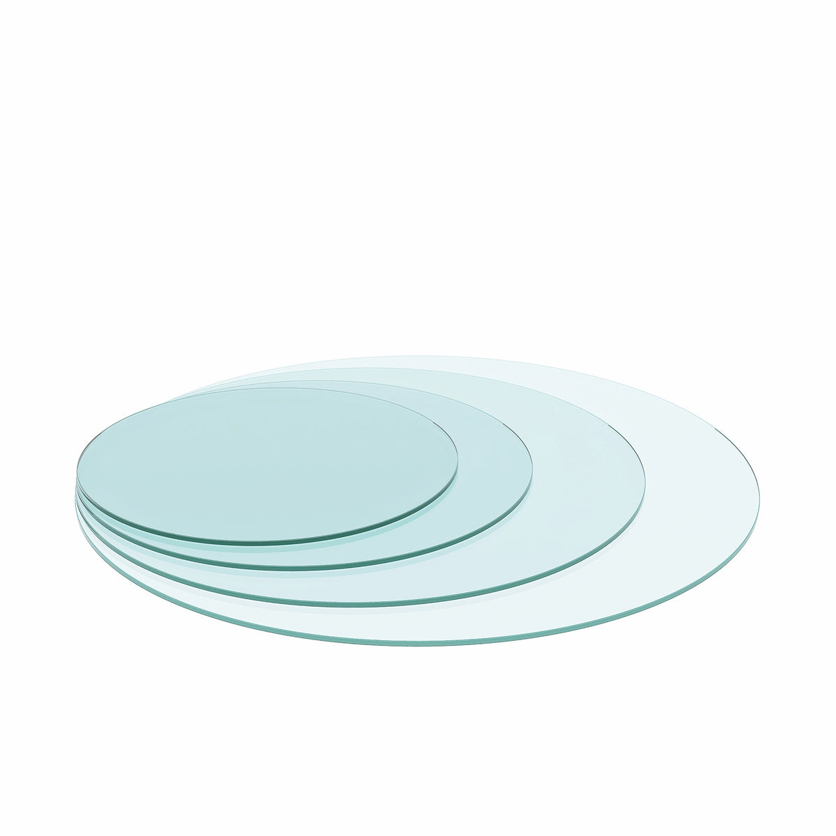 36-Inch Round Tempered Glass Table Top, Clear, 1/4-Inch Thick