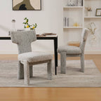22.05" Wide Modern Upholstered Chenille Dining Chair Set of 2