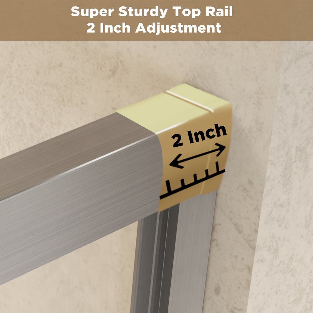 Double Sliding Shower Door with Aluminum Frame