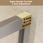 Double Sliding Shower Door with Aluminum Frame
