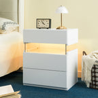 LED Nightstands 3 Drawer Dresser for Bedroom