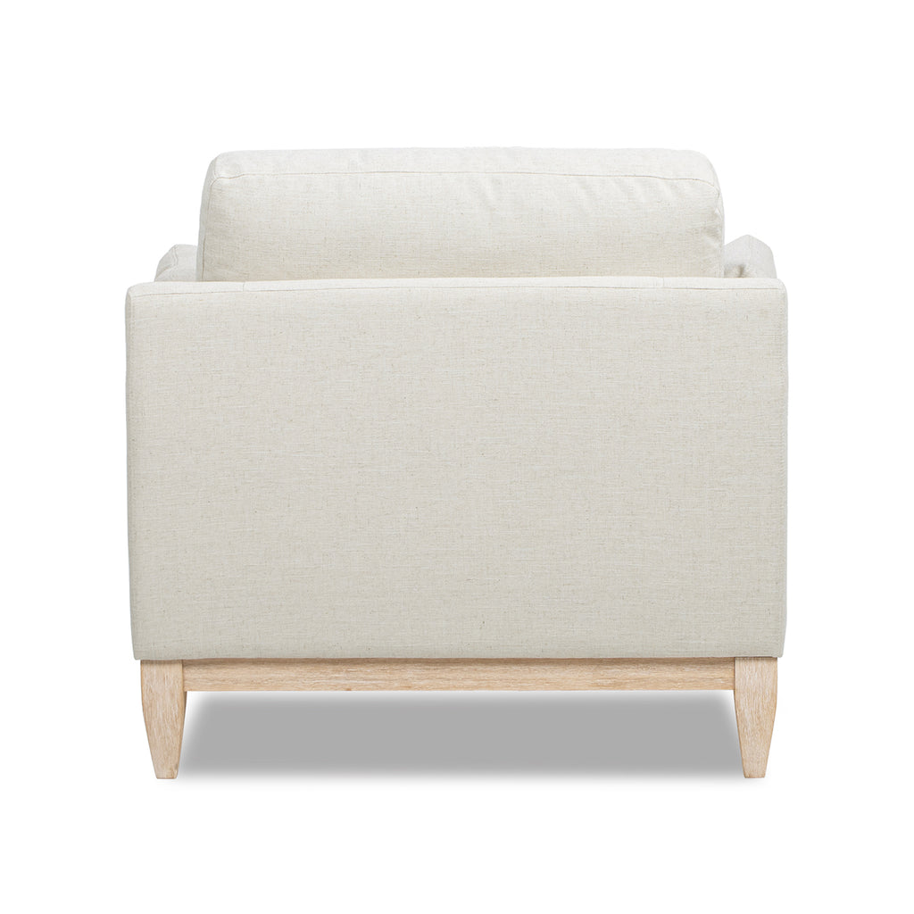 Pasadena 36" Wide Modern Farmhouse Accent Arm Chair Flax