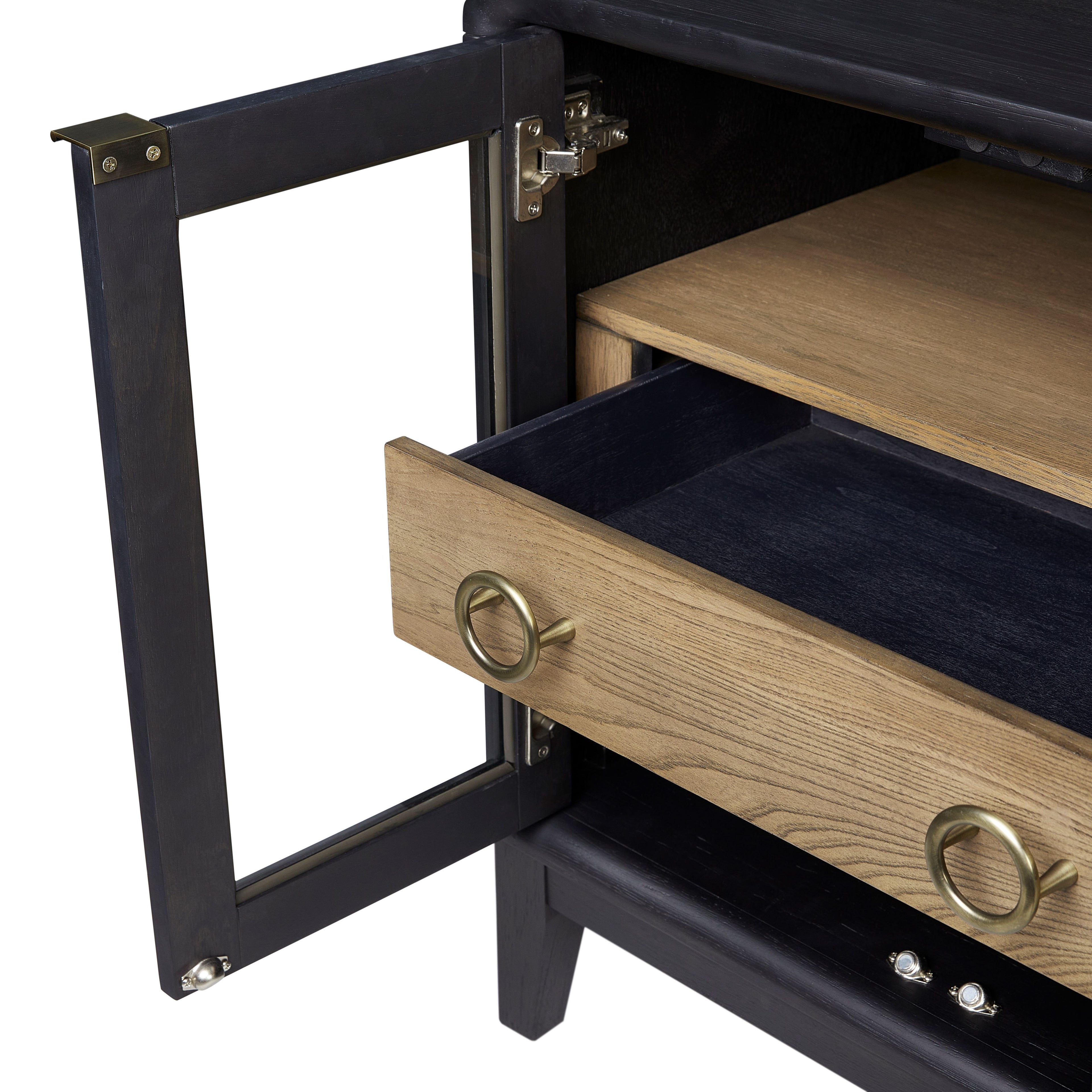 Glass Door Nightstand