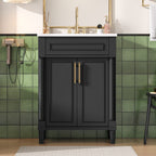 24" Bathroom Vanity with Integrated Ceramic Sink