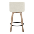 26" Contemporary Fixed-Height Counter Stool with Swivel