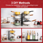 Adjustable Pot Rack for Kitchen Organization