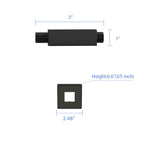 3-Inch Ceiling Mounted Shower Arm with Flange - Matte