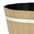 Resin Whiskey Barrel Planter Garden Flower Plant Pot