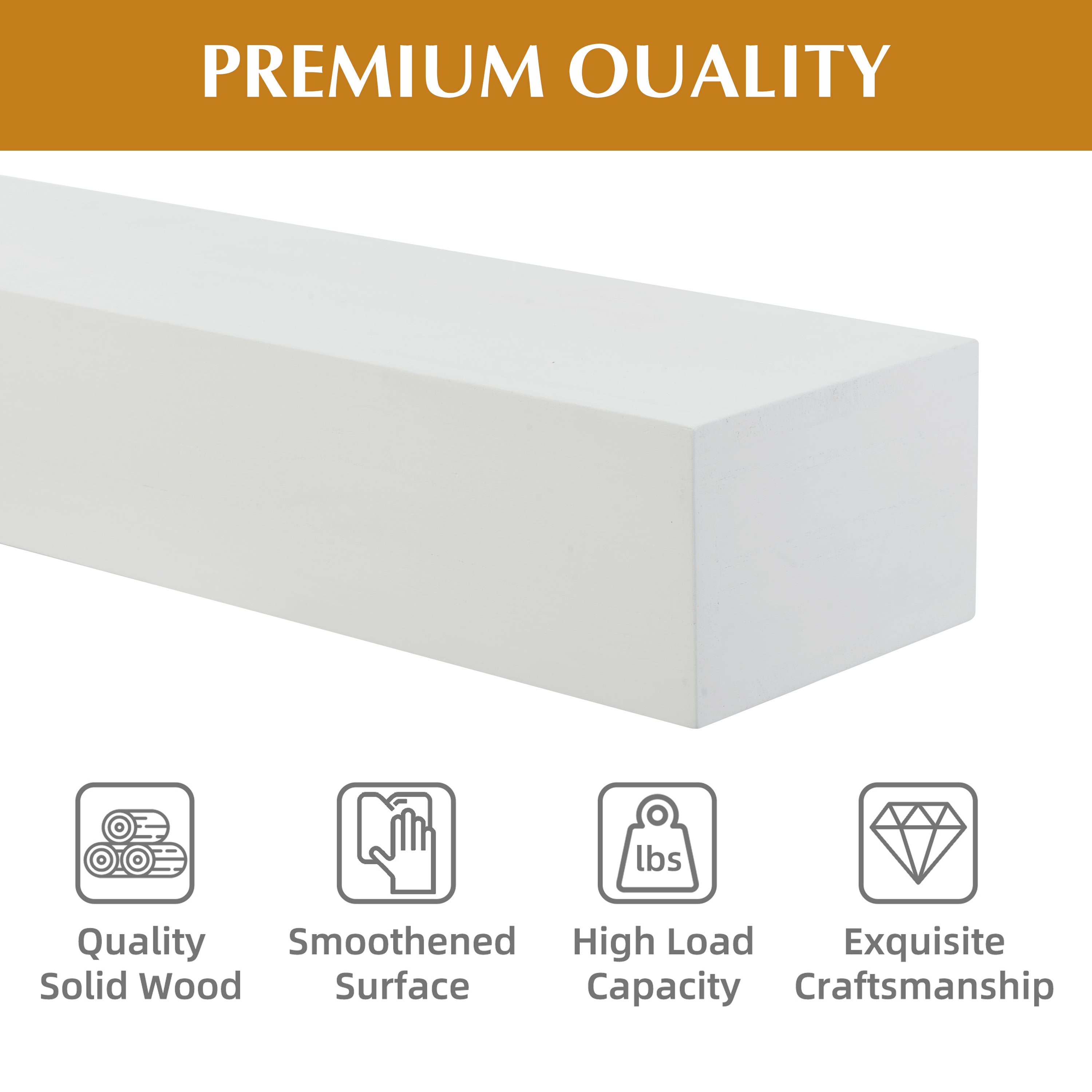 60" Paulownia Fireplace Mantel