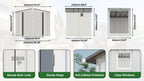 8X6 FT Metal Outdoor Garden Storage Shed