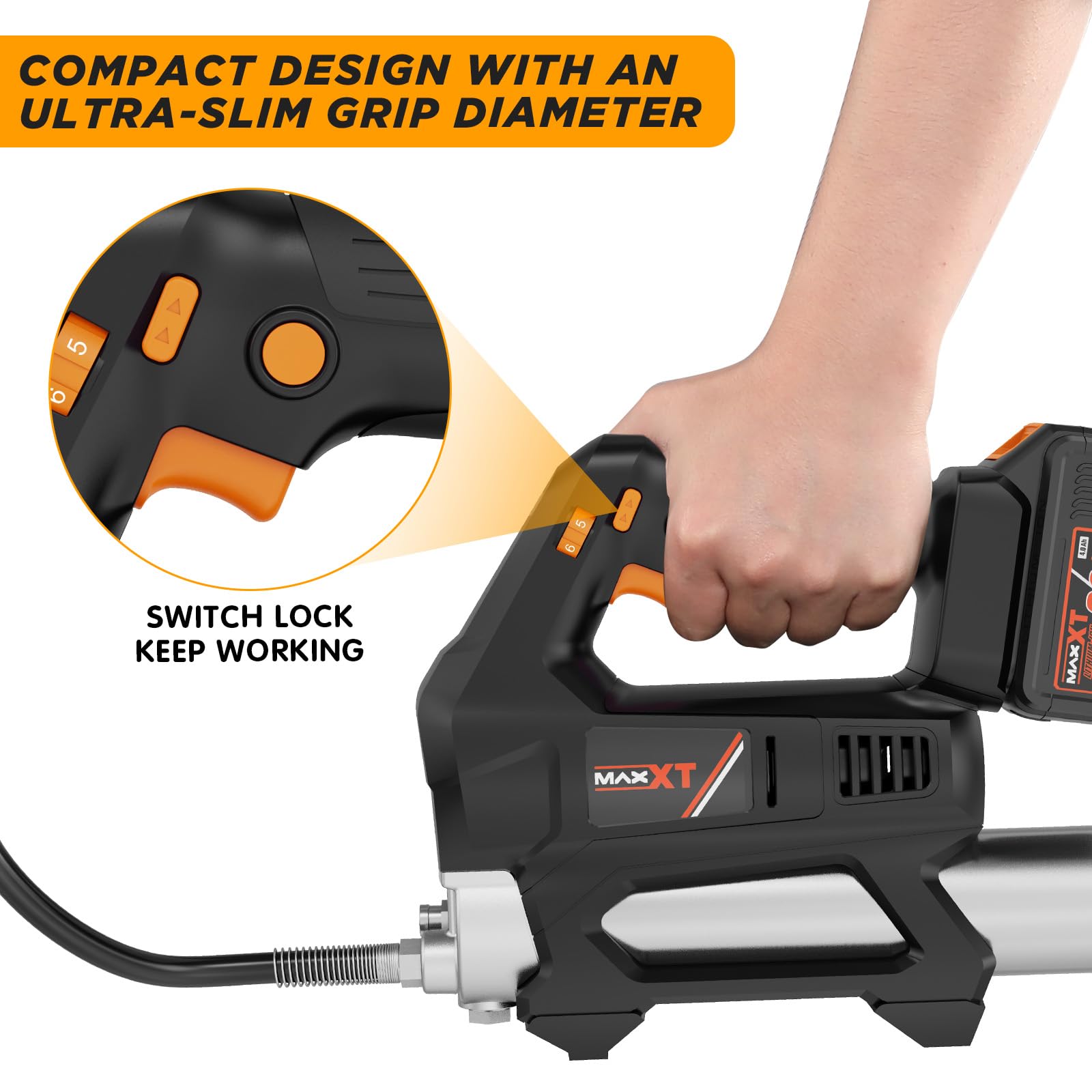 Heavy Equipment Grease Gun Cordless