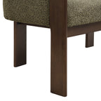 48.5" Upholstered Solid Loveseat (Walnut+Green)