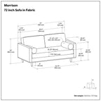 Morrison - 72" Sofa - Mist