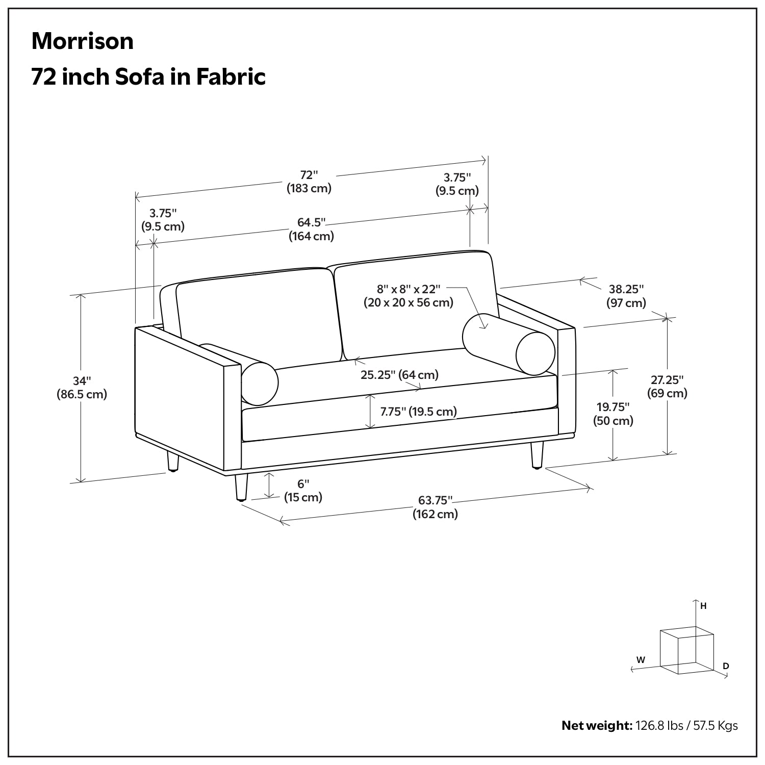 Morrison - 72" Sofa - Mist