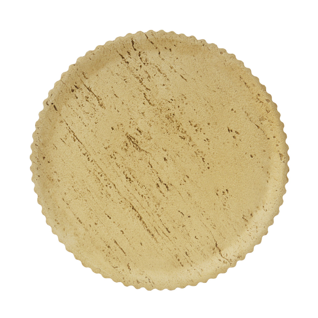 MGO Cylindrical Side Table with Wood-like Texture