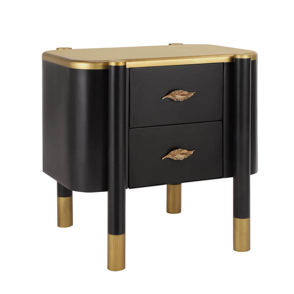 Contemporary 2 Drawers Nightstand