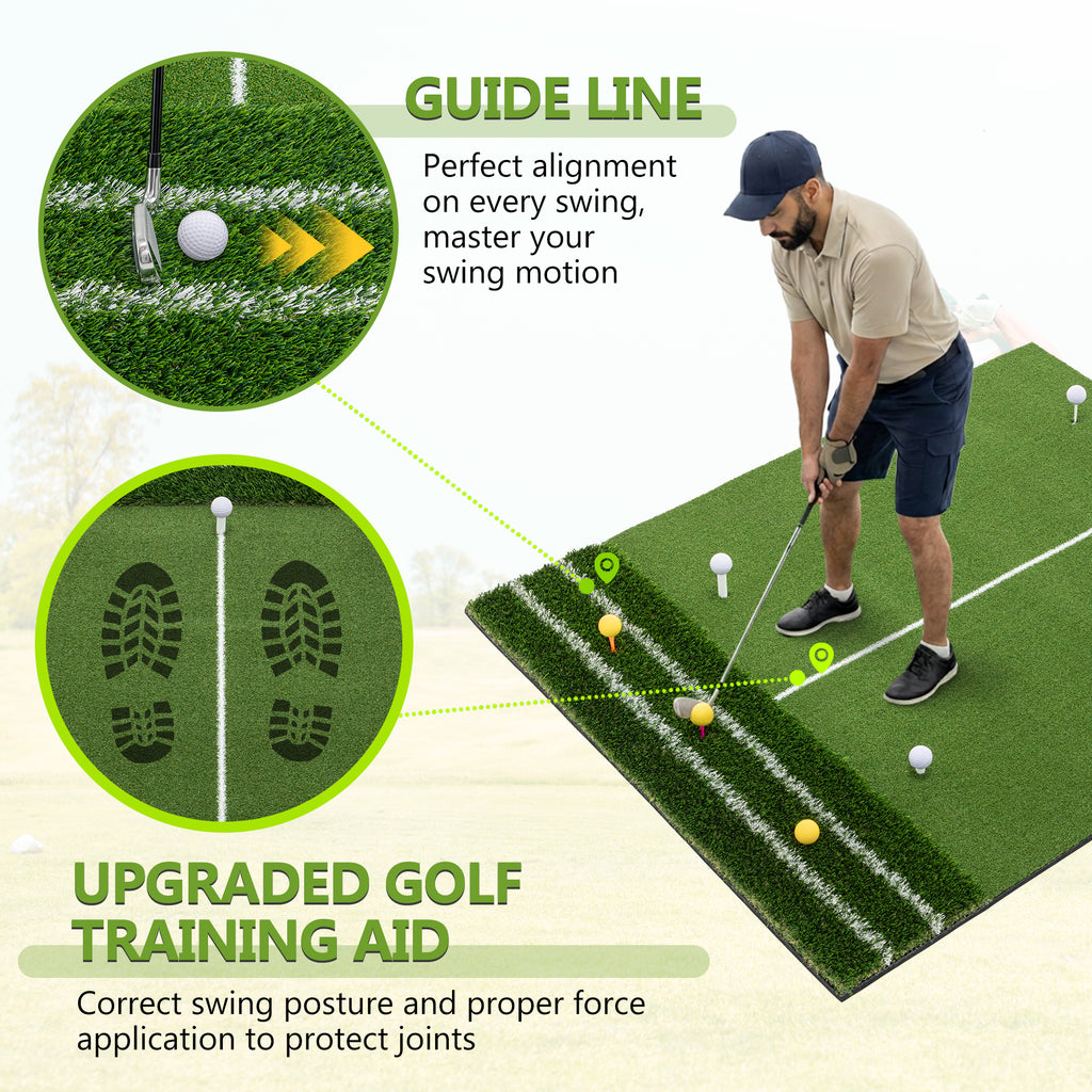 5'x4' Golf Hitting Mat with Guide Line