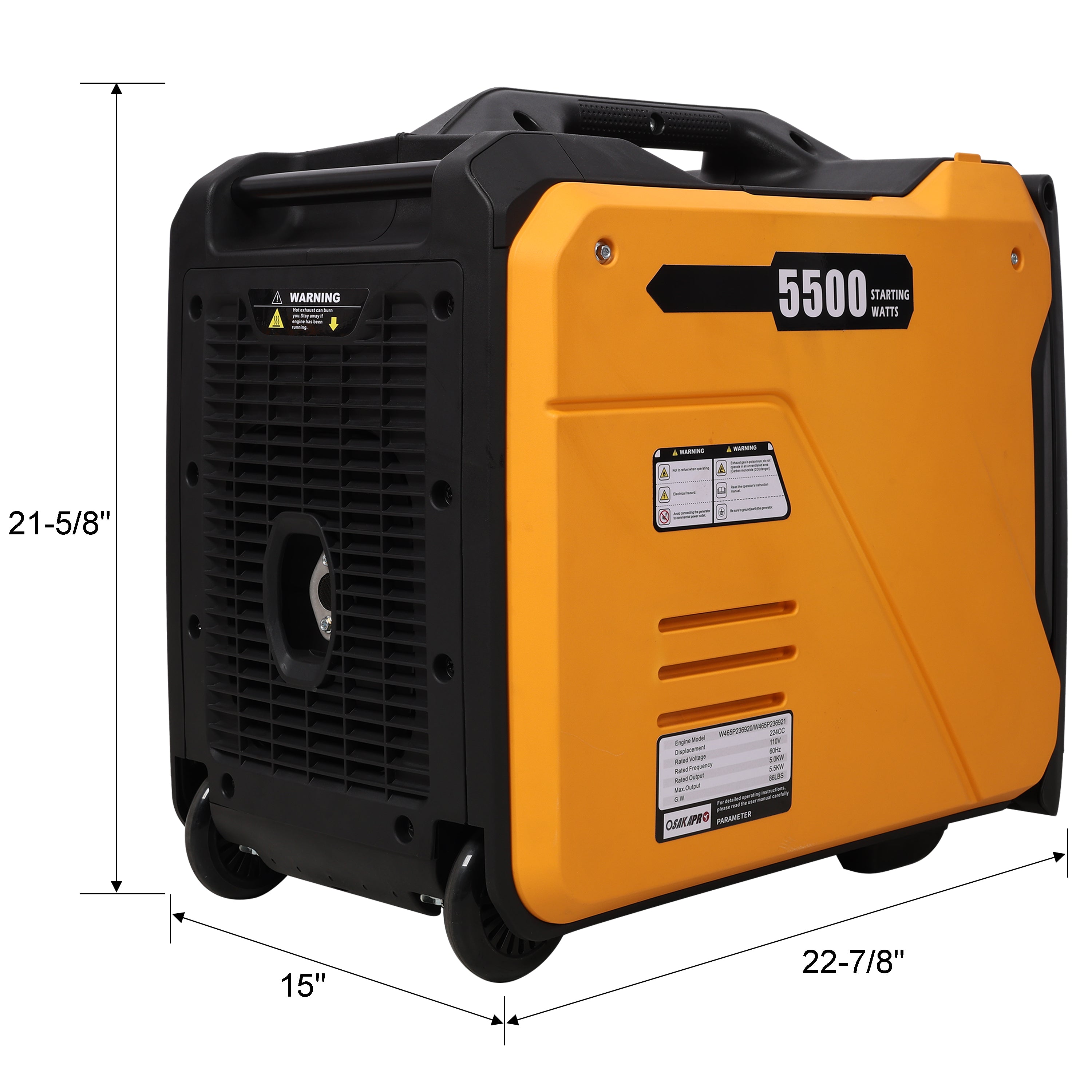 Super Quiet 5.5KW Inverter Generator