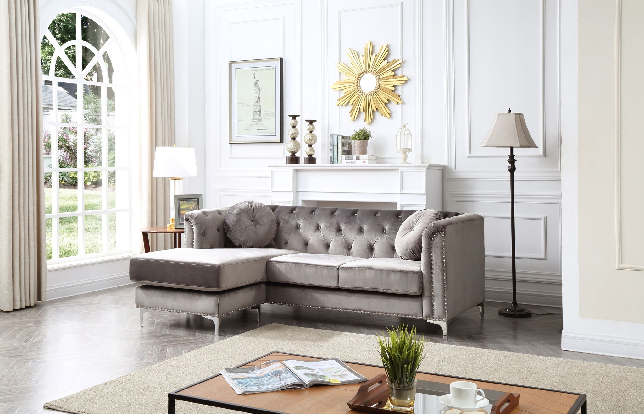 Soft y Micro Suede Sofa Chaise