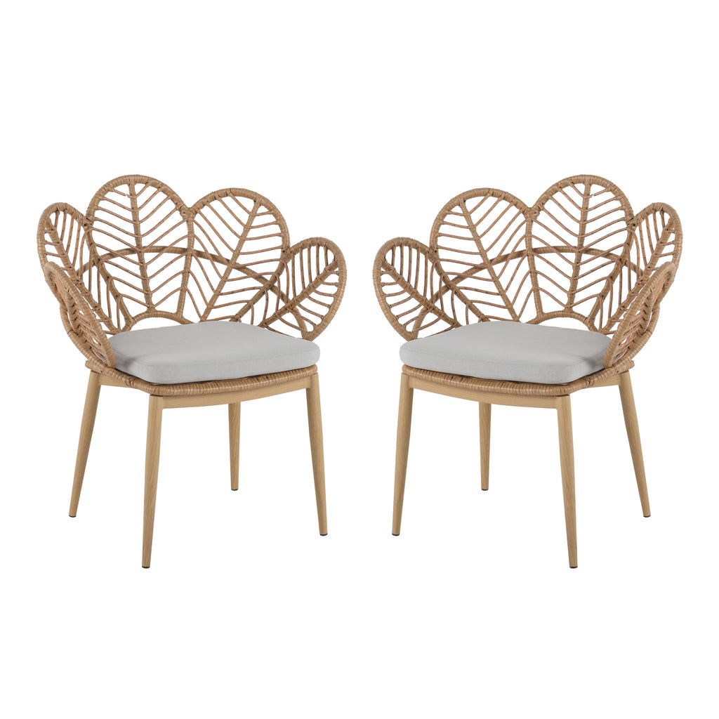 Kirk Outdoor Wicker Peacock Shape Papasan Style Chair