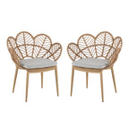 Kirk Outdoor Wicker Peacock Shape Papasan Style Chair