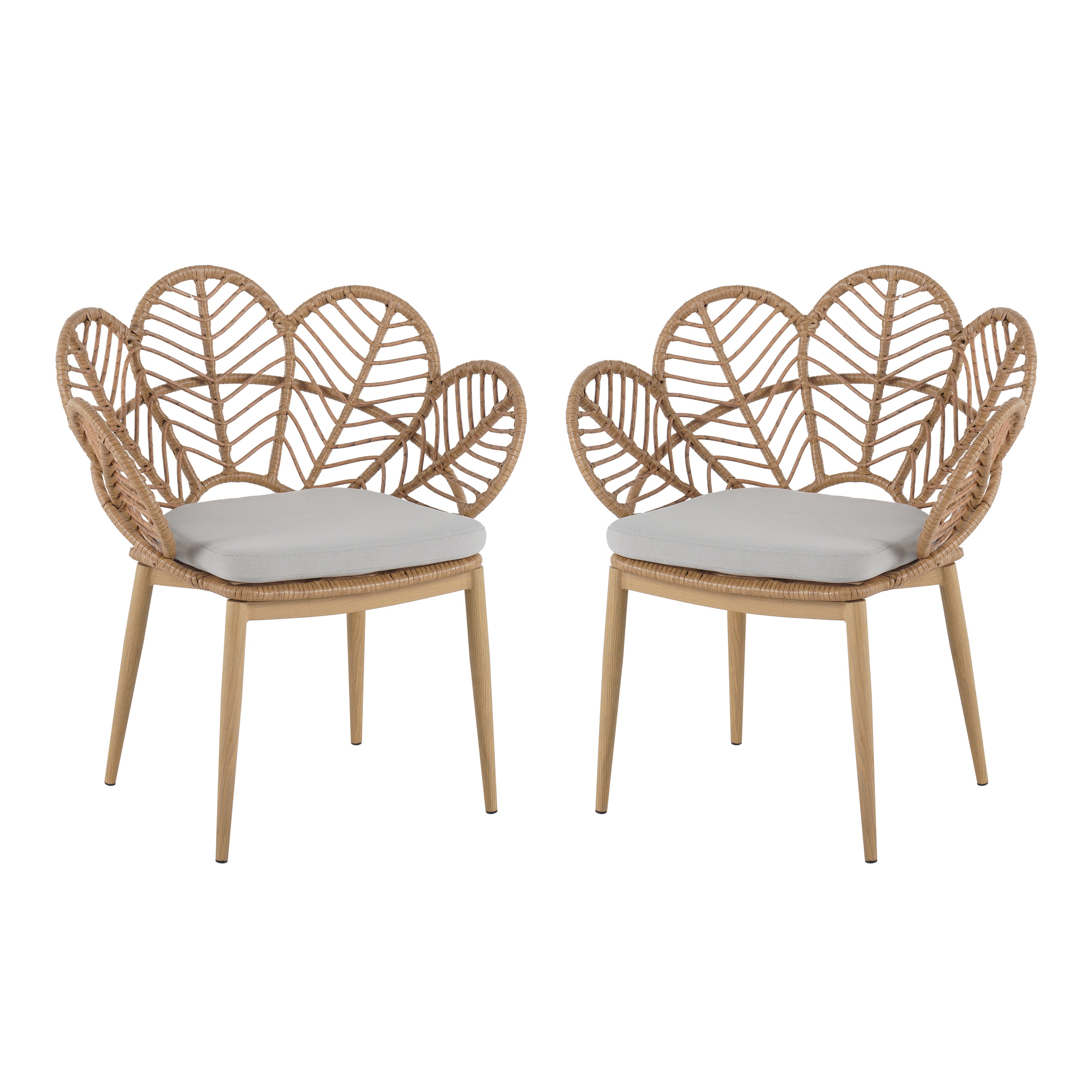 Kirk Outdoor Wicker Peacock Shape Papasan Style Chair