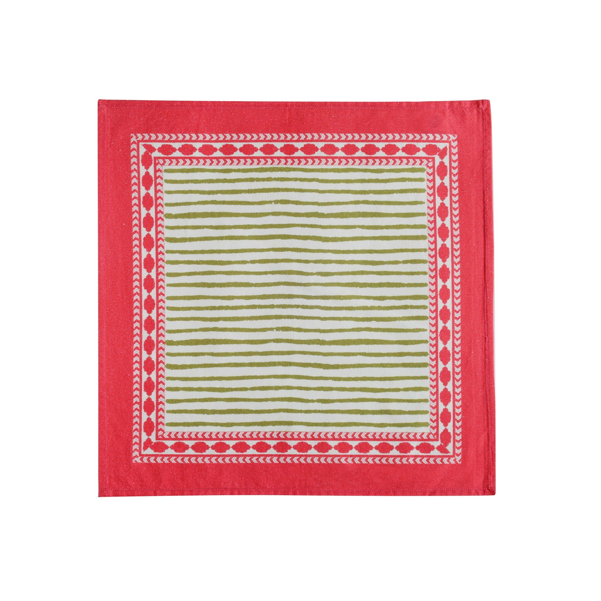 Crissy - Bamboo Cotton Canvas Printed Napkins (Set of 4) - Pink