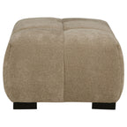 Plather Camel Upholstered Rectangular Ottoman