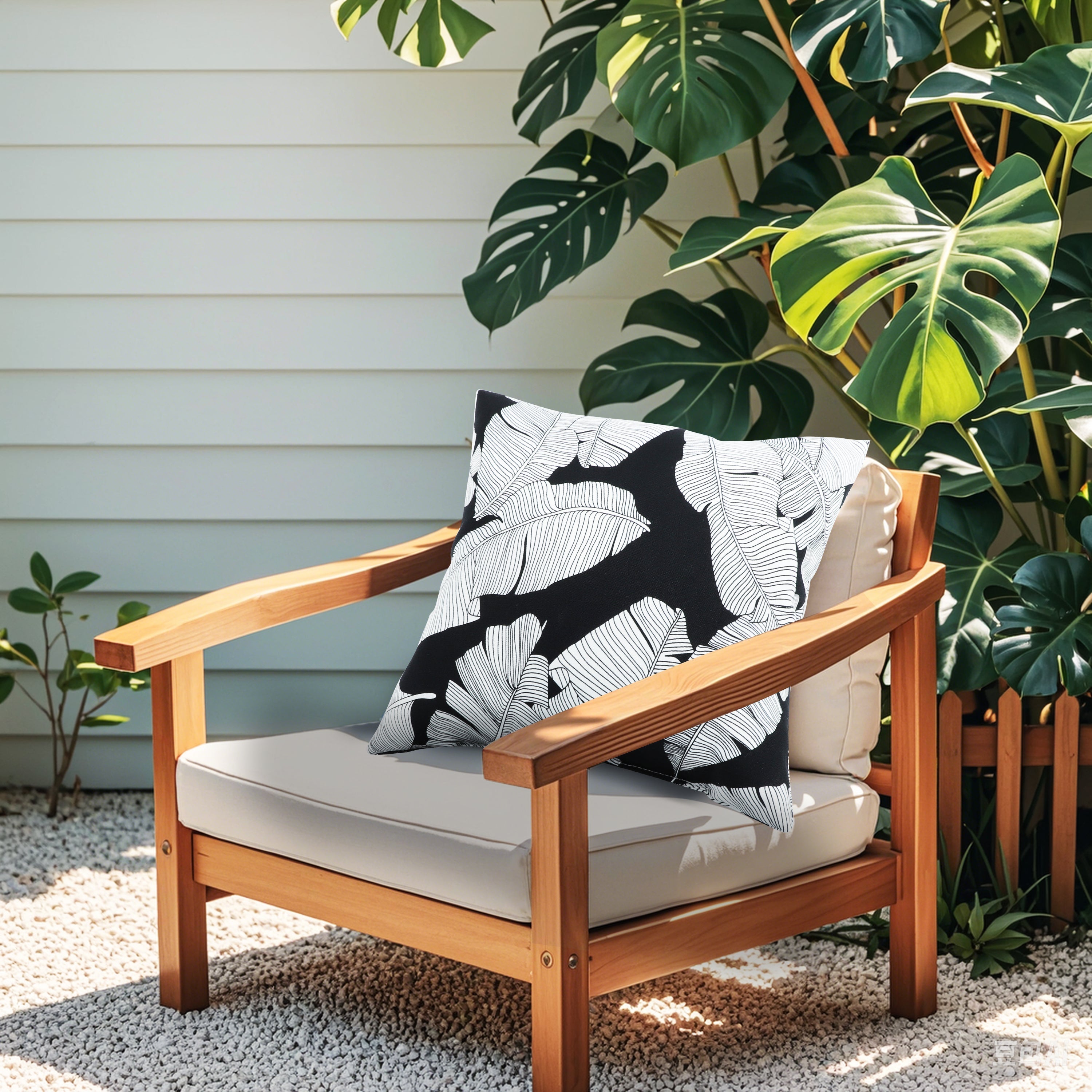 2 Pack Outdoor Throw Pillows, Waterproof & Fade-Resistant (18x18 Inch)