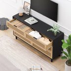59 Inch 6-Drawer Rattan Storage Cabinet