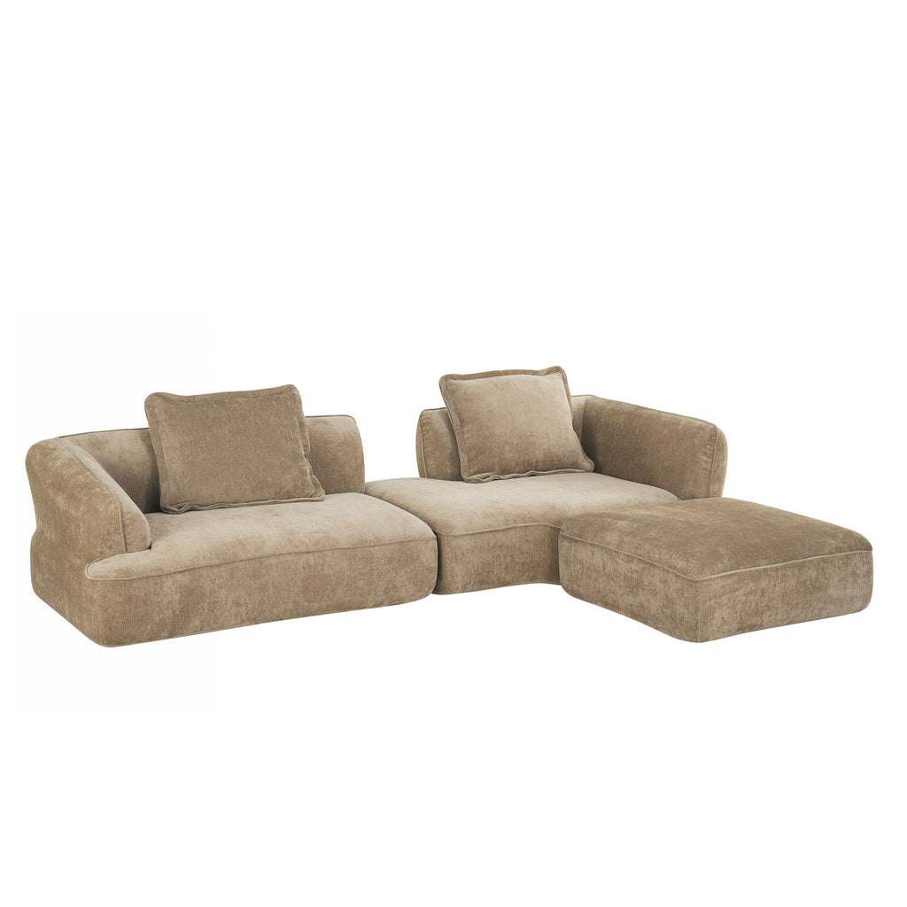 122" Modern L-Shaped Sectional Sofa with Chaise Lounge
