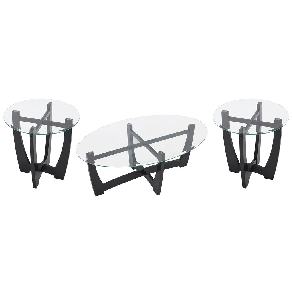 23.5 Inch Round Glass Coffee Table