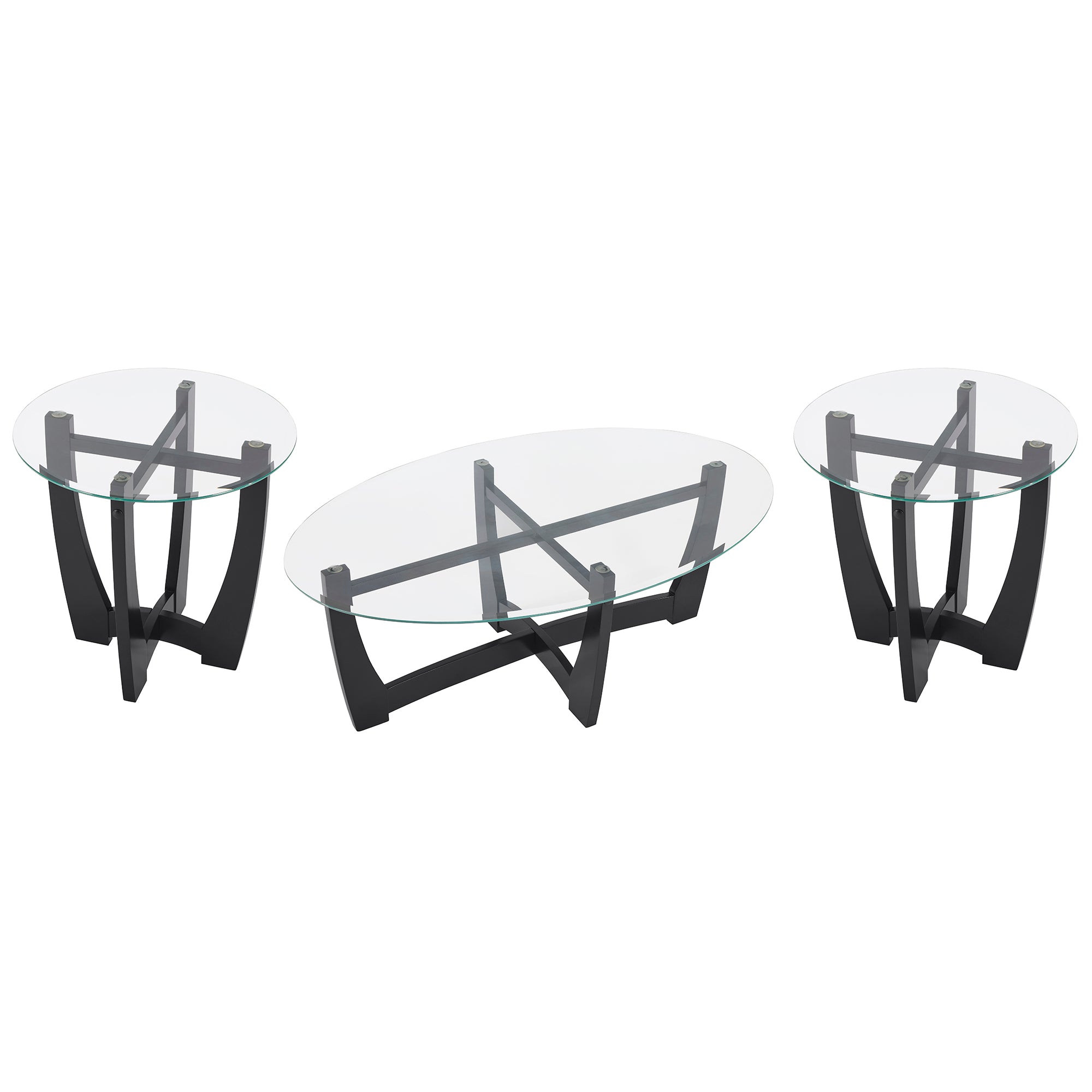 23.5 Inch Round Glass Coffee Table