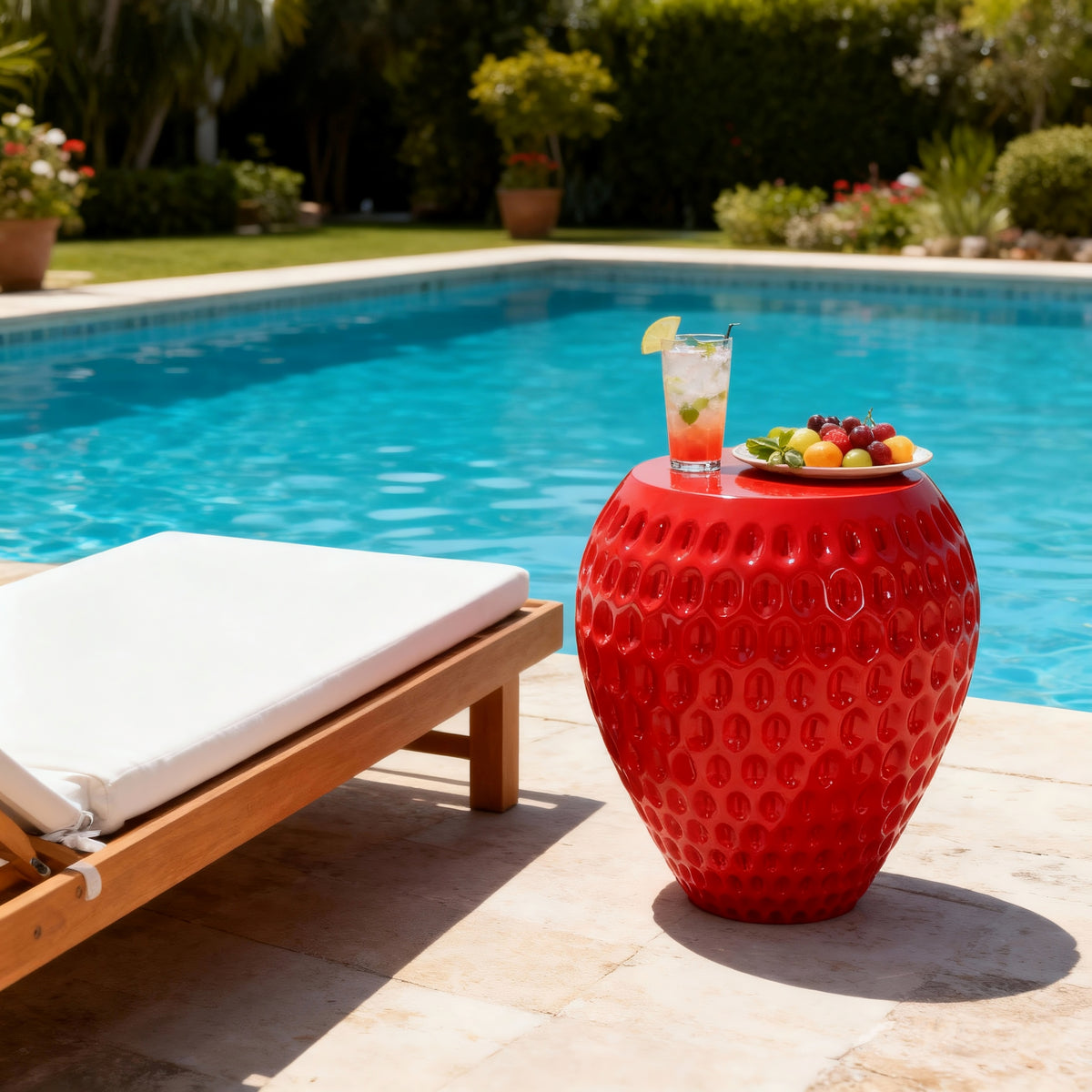 Outdoor Table - Strawberry-Inspired Design