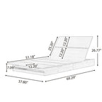 Acacia Wood Outdoor Chaise Lounge