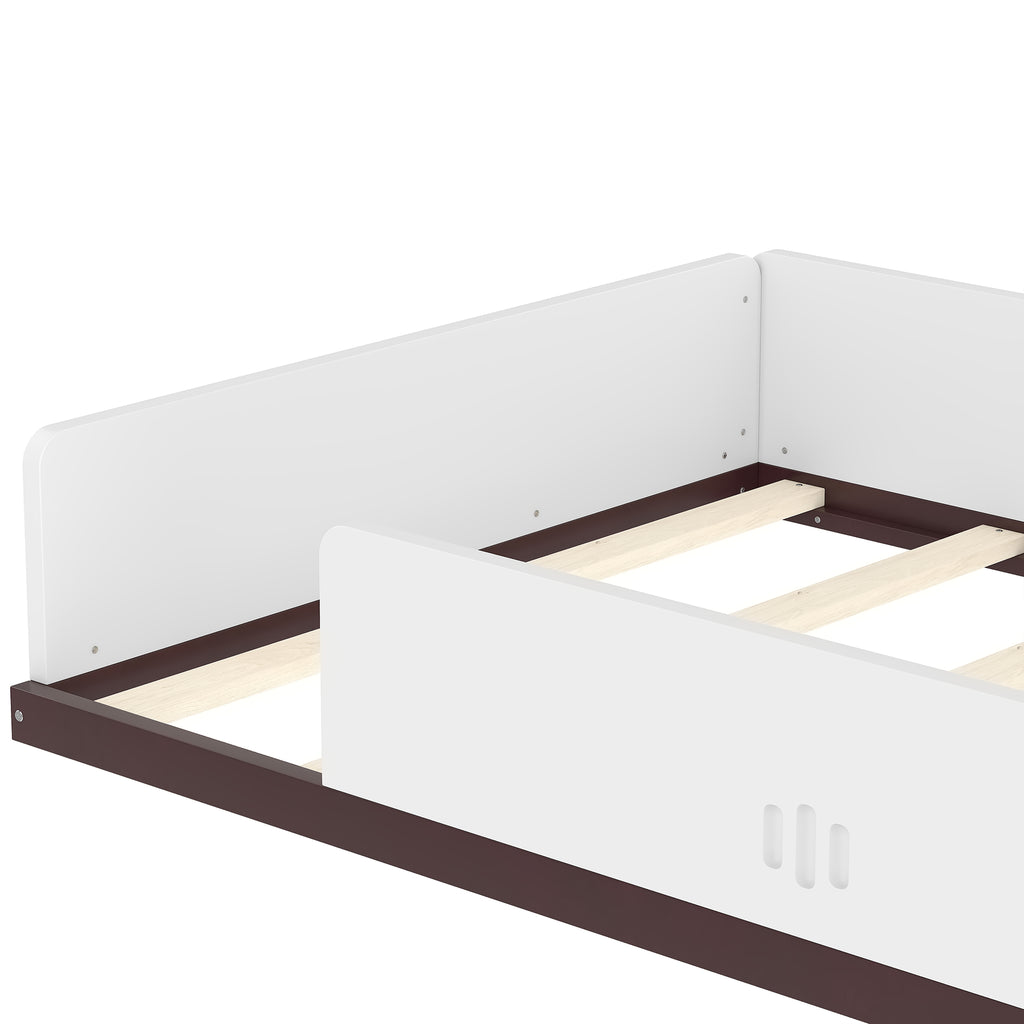 Twin Size Floor Bed with Car-Shape Design