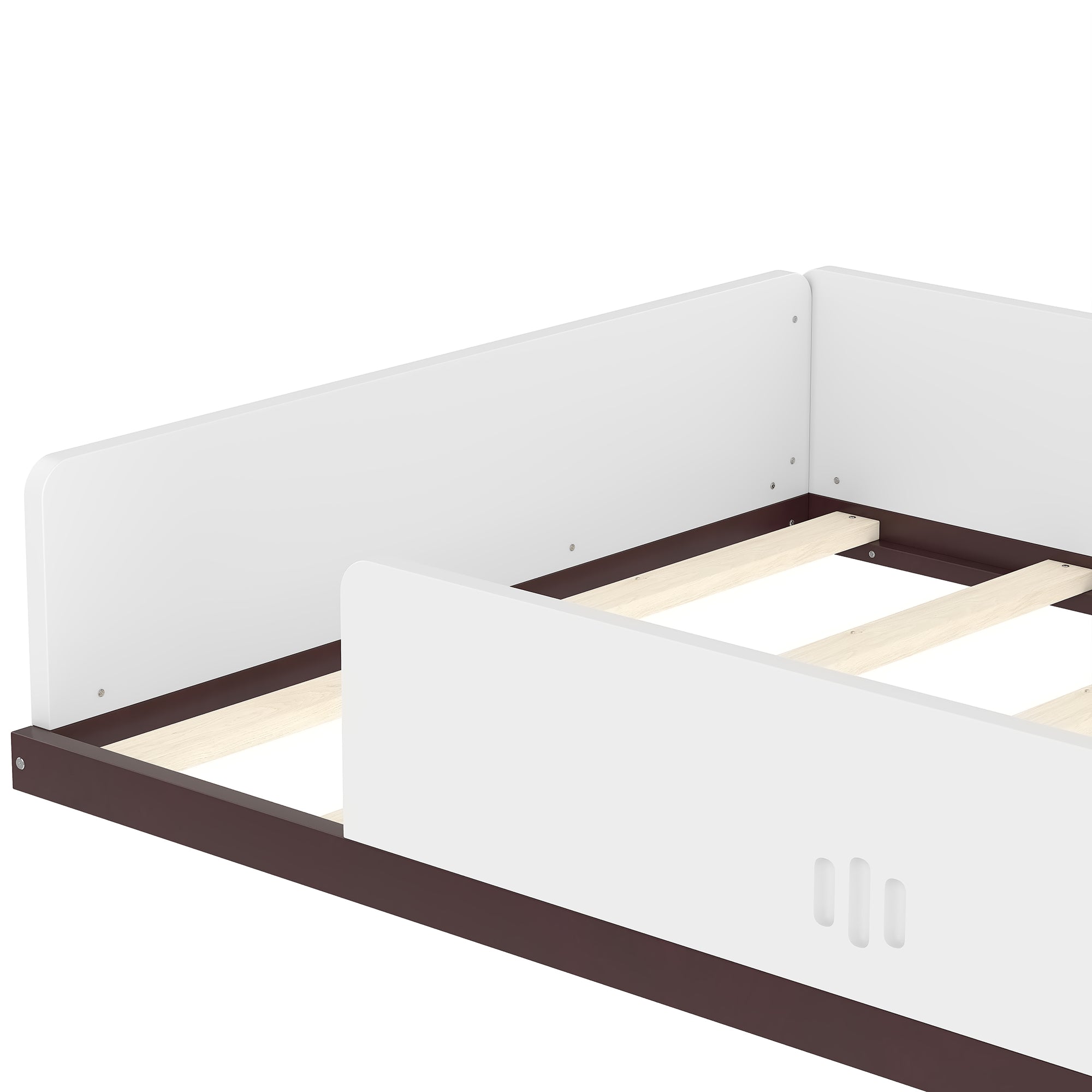 Twin Size Floor Bed with Car-Shape Design