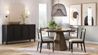 Round Dining Table With Lazy Susan - Latte