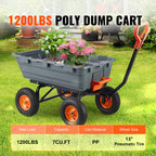 Poly Garden Dump Cart with Steel Frame