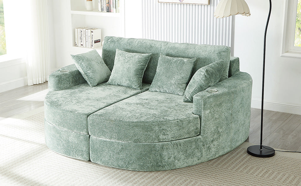 Full-Compressed Chaise Sofa