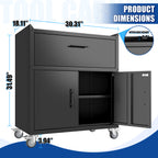 2 Door + 1 Drawer Tool Cabinets for Garage