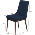 Minimalist Kate Mid-Century Modern Dining Chair (Set of 2)